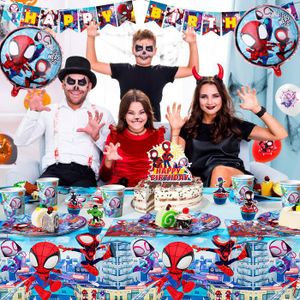 Toile De Fond Carrée Spiderman 80 X 60 Pouces – Décoration D’anniversaire, Fournitures De Fête