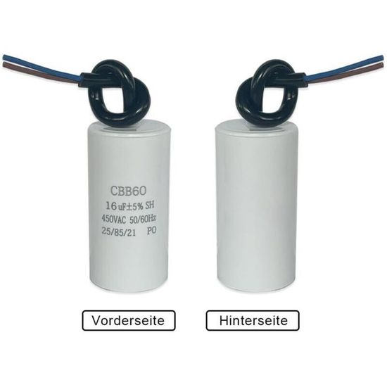 Condensateur De Démarrage CBB60 100µF - 250V AC 50/60Hz - Format Cylindre 120x50mm - Marque Uxcell