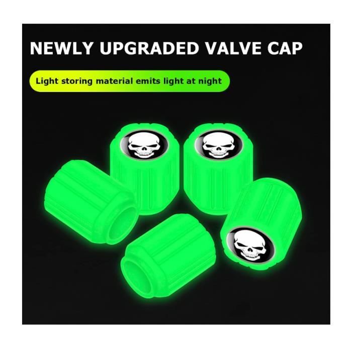 Lot De 12 Bouchons De Valve Luminescents Pour Pneus - Anti-poussière, Universels Pour Voiture, SUV, Camion, Moto