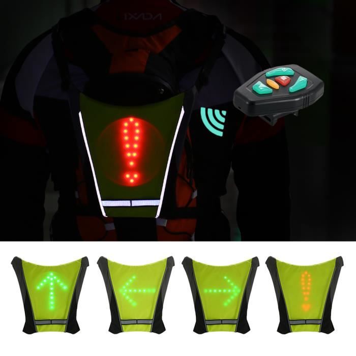 LED Clignotants Sac À Dos Vélo, Sans Fil Télécommande USB De Charge LED Clignotants Sac À Dos Vélo, Sans Fil Télécommande USB De Charge