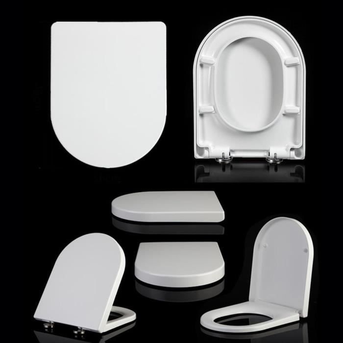 Abattant WC avec Frein de Chute ,Lunette de Toilette en Résine d'urée formaldéhyde(UF) ,Toilette