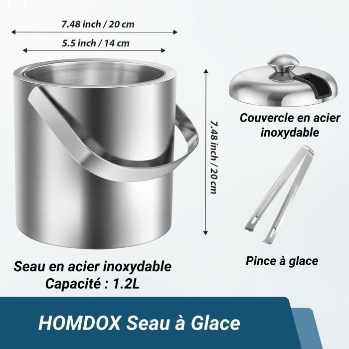 Rafraîchisseur Boissons Fêtes Seau à Glaçons Isotherme Minnhua 3L - Double Paroi Inox, Idéal Pour Champagne, Cocktails Et Fêtes Seau à Glace Isotherme Rafraîchisseur Boissons Fêtes Seau à Glaçons Isotherme Minnhua 3L - Double Paroi Inox, Idéal Pour Champagne, Cocktails Et Fêtes Seau à Glace Isotherme
