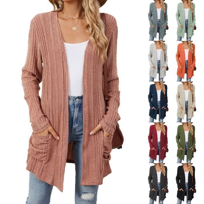 Cardigan Femme Gap - Taille M, Couleur Corail, Coton, Peu Porté, Très Bon état