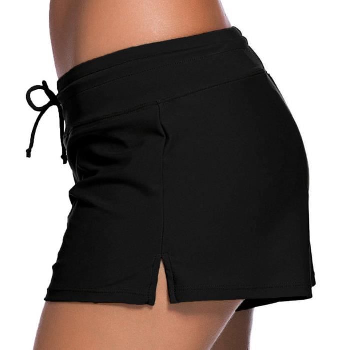 Short de bain femme noir deals