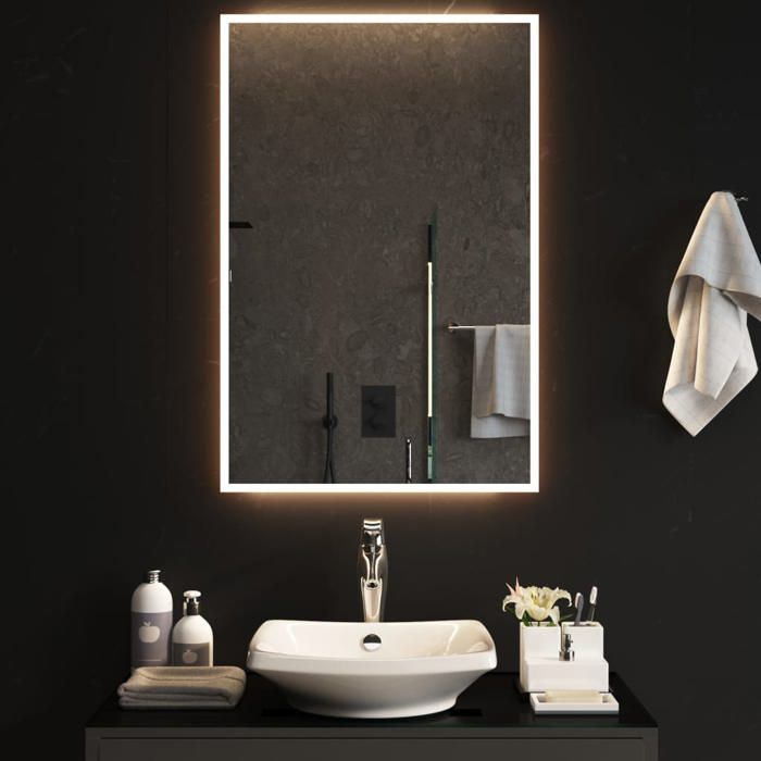 Vidaxl armoire de salle de bain à miroir avec led chêne 60x13x52 cm VIDAXL