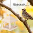 Mangeoire à oiseaux, maison à oiseaux en bois, arbre extérieur bricolage décoration bois matériau Texture droite à-3