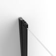 Porte de douche pivotante Schulte Atelier verre 5mm anticalcaire noir 80x192cm-3