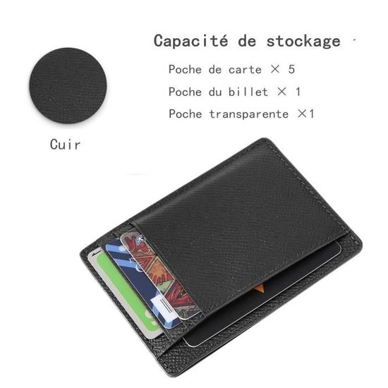 /Éjecteur de Carte Un Portefeuille Complet Design Slim avec Portemonnaie Parfait pour Le Voyage Cuir V/éritable /Étui Porte Carte Rigide de Qokle Portefeuille Protection RFID pour Homme