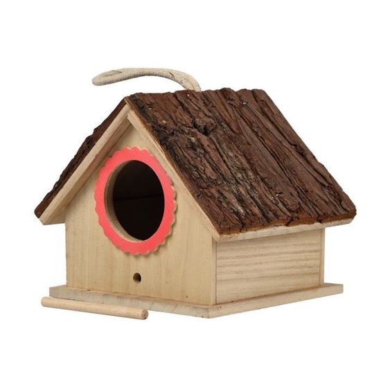 nids doiseaux en Bois Suspendus Maison nichoir Accessoires nichoir pour perroquets Animaux Artisanat Longzhou Nichoir en Bois