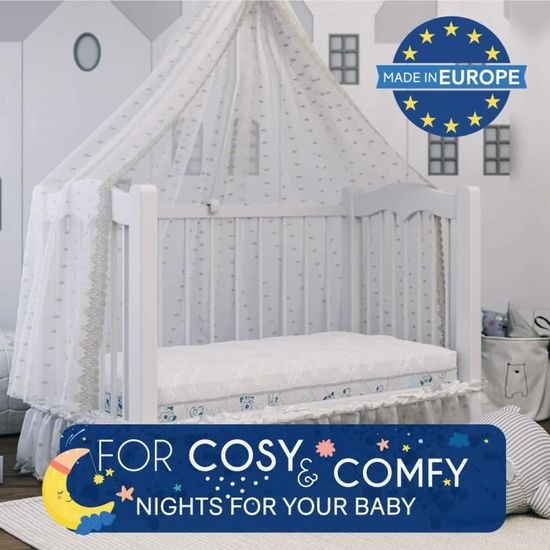 Lit Bebe Y Fox Matelas Lit Bebe 70x140 Fabriqueacute En Europe Haute Densiteacute 25kgm3 Pour Lit Enfant Et Lit Bebe Deux Fa1432 Cdiscount Puericulture Eveil Bebe