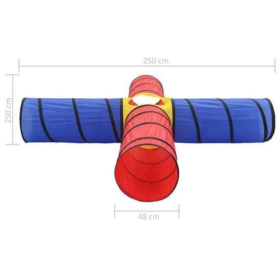 Tunnel De Jeu Pop-Up 170cm - Enfants 3ans+ - Polyester Renforcé - Intérieur/Extérieur - Couleurs Vives