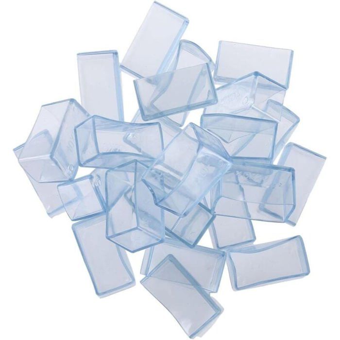 Lot De 16 Embouts De Protection En Silicone Pour Pieds De Chaise Rectangulaires - 15 X 30 Mm - Pour Sols En Bois Dur - Protection Des Pieds De Table