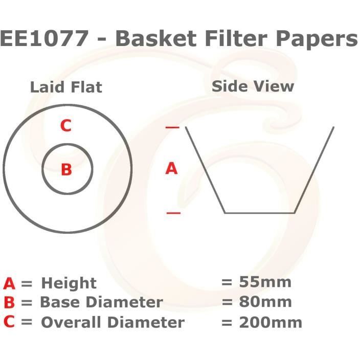 Filtre Cone Taille 1 200 Filtres à Café Papier Format V - Taille 1 Pour Cafetière à Cône Et Préparation Manuelle Filtre Café Permanent
