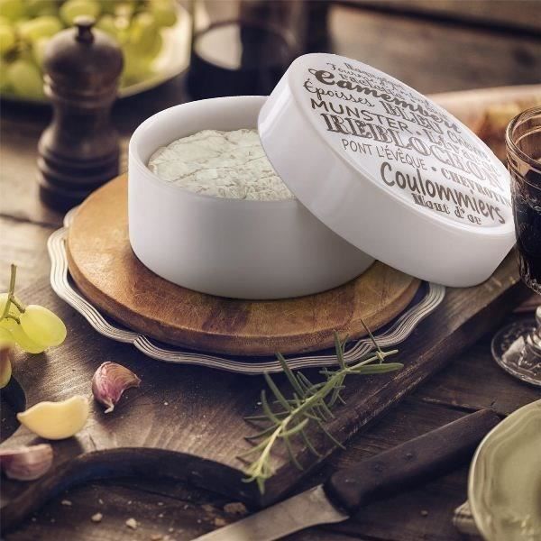 Boîte à Fromage En Céramique Avec Couvercle Et Couteaux – Dimensions 16x7,5 Cm, étanche, Lave-vaisselle