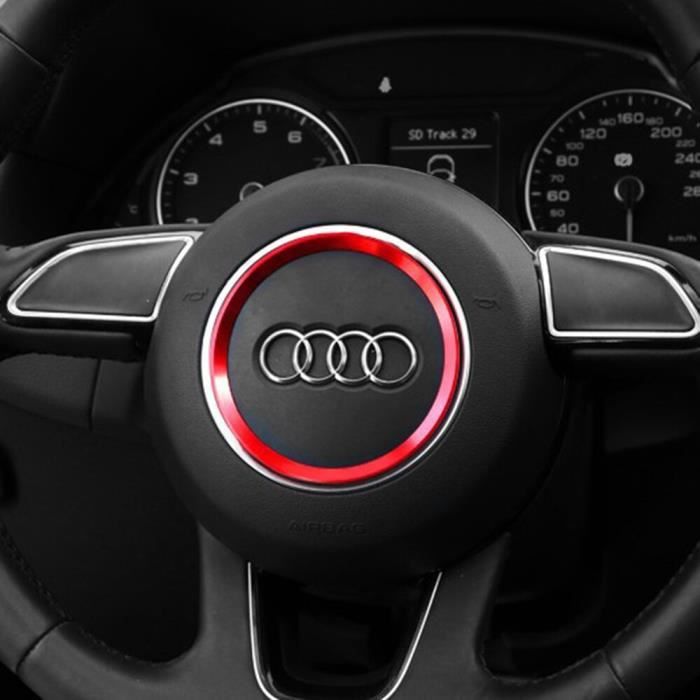 Anneau de volant de voiture en alliage d'aluminium, autocollants de  décoration intérieure pour Audi a3 8p a4L a5 a6L - Historique des prix et  avis