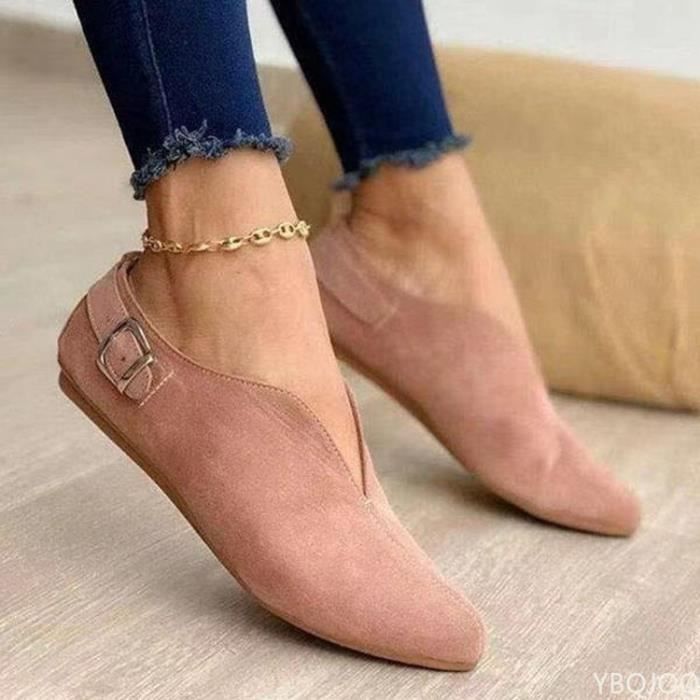 Mocassin femme top bout pointu