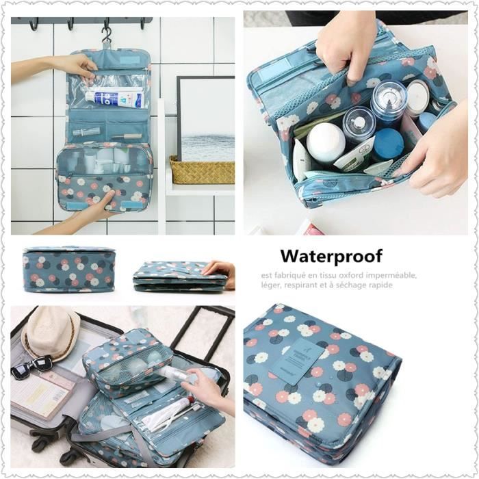Trousse de Toilette Femme Pliable tanche Vanity Femme