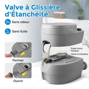 Toilette Portable Camping avec Chasse d'Eau 20L - aubaine Shop