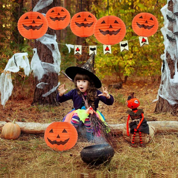 SUC-lanternes En Papier Peintes à La Main Lanternes Rondes En Papier