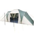 SKANDIKA Tente de camping familiale DAYTONA - 6 personnes - Forme : dôme - 530x370cm - Coloris : vert/beige-0
