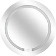 Miroir de salle de bain rond lumineux LED tactile Five D 45 cm Blanc-0