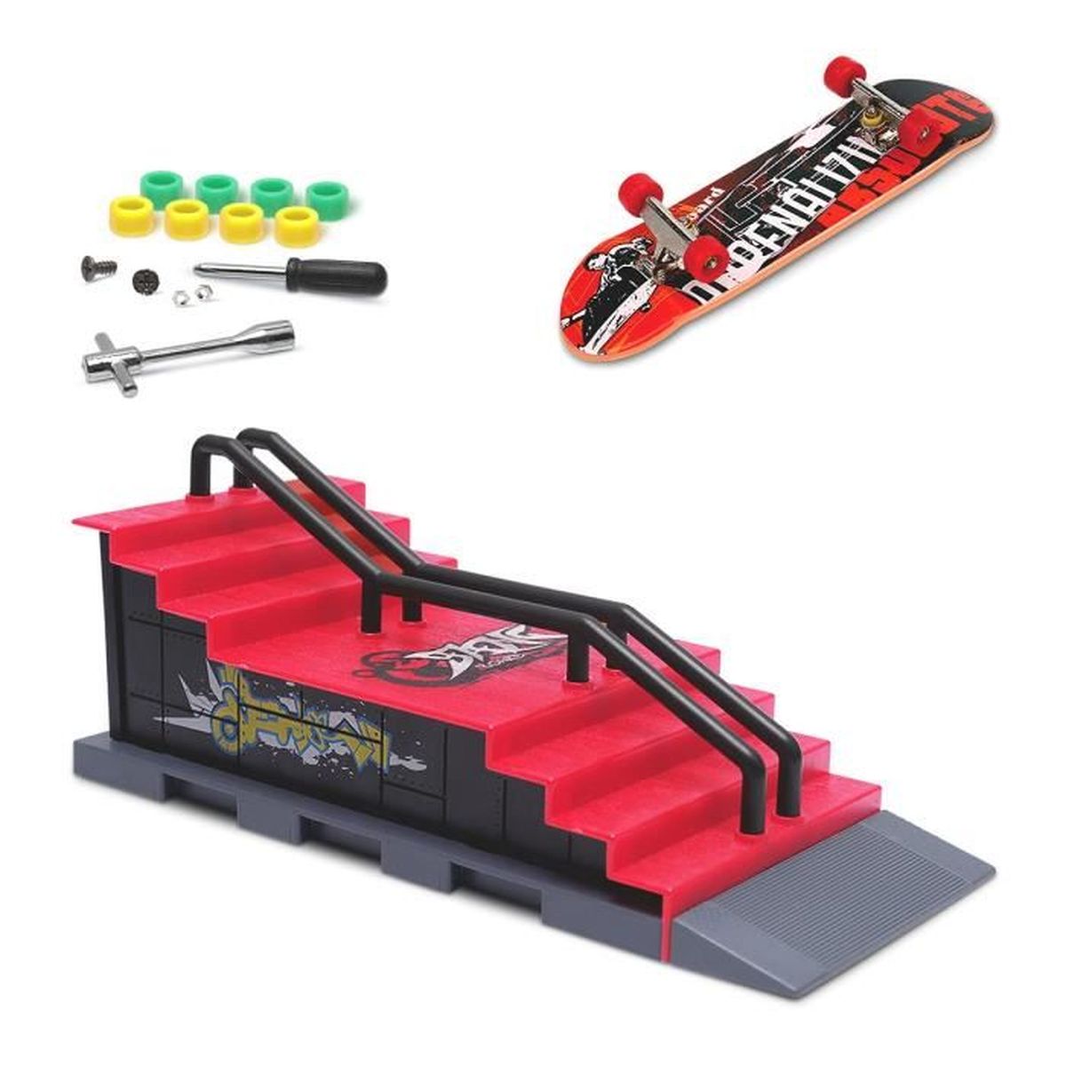 Lot De 2 Rampes D’obstacles Pour Fingerboard – Skatepark Miniature En Plastique Résistant, Accessoire Pour Finger Skate, Entraînement Et Jeux
