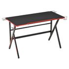HOMCOM - Bureau gaming - MDF - 120x60x76cm - Noir, Rouge
