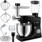 Robot Multifonctions 6 en 1 - KNKA - 8L - Noir - 1500W - Hachoir à Viande - Mixeur Blender électrique