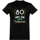 BRAND tee shirt homme humour | Cadeau imprimé en France | 100% coton, 185gr | 80 ans la perfection