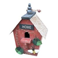 Maison d'oiseau en bois chalet rural suspendu en bois nid d'oiseau décor créatif pendentif décoration pour la maison jardin extérieu