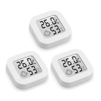 Thermomètre Hygrometre Intérieur, 3PCS Mini LCD Thermomètre Hygromètre Digital à Haute Précision, Thermomètre d'intérieur Exterieur