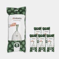 BRABANTIA - Sac poubelle PerfectFit, Code R, 36L - 6 ROULEAUX DE 20 SACS