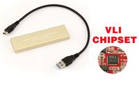 Boitier aluminium USB 3.1 Pour SSD M.2 M2 NGFF SATA B Key avec Chipset Via VLI