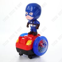 TD® Jouets de style complet  de  voiture  d'équilibre, lumière de voiture électrique  cascadeur Captain  America et  jouets