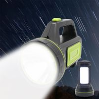 Lampe Torche Rechargeable - 10W Lampe de Poche Etanche Avec Lumière Latérale 6000MA