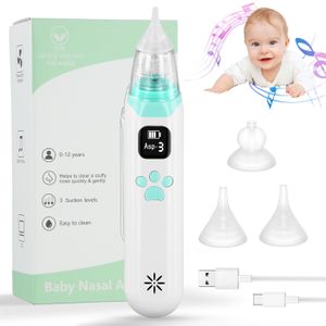 MOUCHE-BÉBÉ Mouche Bebe électrique, Nasal Aspirator, 3 embouts silicone doux,Clear stuffy noses quickly gently, Electric nasal aspirator