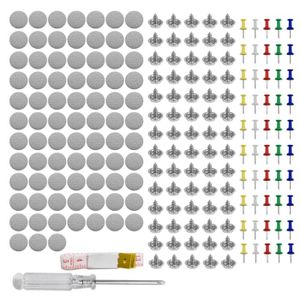 Kit 40 Rivets Réparation Ciel De Toit Voiture - Avec Épingles, Tournevis & Ruban - Universel Anti-Rouille Gris