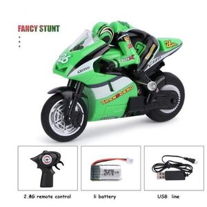 JOUET vert-Mini moto électrique RC pour enfants, course,