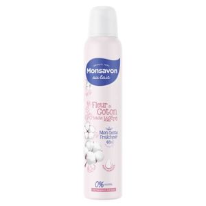 DÉODORANT Pack de 3 - Monsavon Déodorant Anti-transpirant Spray Femme Fleur de Coton 200ml