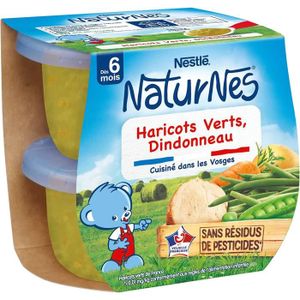 PLATS CUISINÉS Repas Viandes Et Poissons Bébé - Nestlé Petits Pots Haricots Verts Dindonneau Dès 6 Mois -2x200g