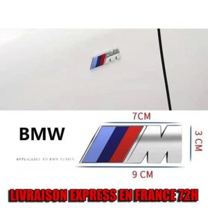 INSIGNE MARQUE AUTO Logo BMW Badge Emblème M 3D CHROME Adhésif autocol