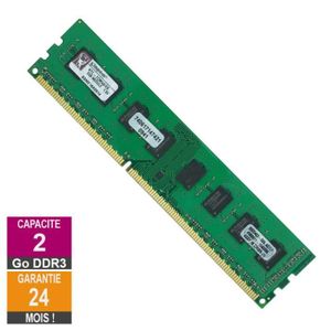 MÉMOIRE RAM Barrette Mémoire 2Go RAM DDR3 Kingston KTL-TCM58/2
