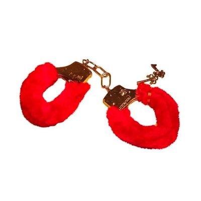 Menottes Rembourrées En Cuir The Red - Noir Et Rouge - Sextoy Neuf
