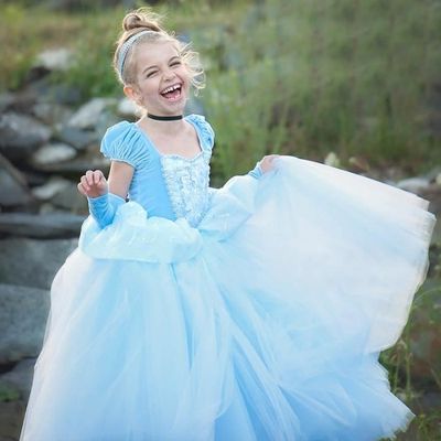 Robe de déguisement princesse bleu pour enfant 2-3 ANS