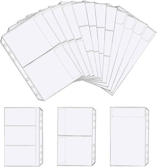 Lot De 12 Pochettes A5 à 6 Trous - Avec 24 étiquettes - Étanche