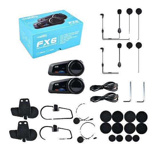 Casque Intercom Moto Avec Micro PTT - Compatible Talkies Kenwood, HYT, 2 Haut-parleurs, Pour Communication Moto