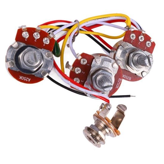 Akozon potentiomètre de guitare 250K Kit de potentiomètre de guitare