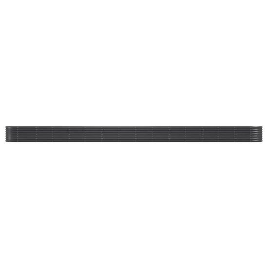Jardinière Surélevée En Acier Enduit Anthracite – Grand Format 620x80x36 Cm | Pour Potager, Balcon, Terrasse | Résistante Aux Intempéries - 11