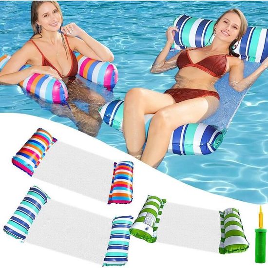 Matelas Flottant 4 En 1 Hamac Gonflable Piscine 4 En 1 - 2 Pièces | Support Nuque | Filet Respirant | 105x120 Cm Accessoire Piscine Adulte Matelas Flottant 4 En 1 Hamac Gonflable Piscine 4 En 1 - 2 Pièces | Support Nuque | Filet Respirant | 105x120 Cm Accessoire Piscine Adulte