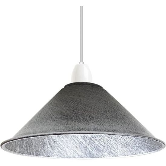 Abat-jour De Plafond - DIOCHE - Maille Industriel - E27 - Métal - Argent - 10 Cm - Maison